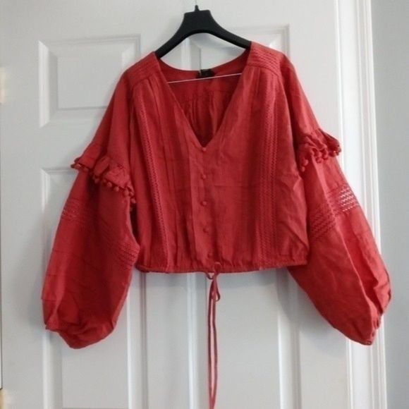 NWT House of Harlow 1960 Boho Skirt Set Burnt Orange - Picture 8 of 14